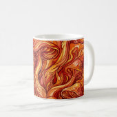 Abstrakter Pilz Rot Wasserfarbe Kaffeetasse (VorderseiteRechts)