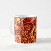 Abstrakter Pilz Rot Wasserfarbe Kaffeetasse (Vorderseite Links)