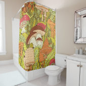 Abstrakter Pilzwald: Kunstmuster Duschvorhang (Beispiel)