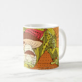 Abstrakter Pilzwald: Kunstmuster Kaffeetasse (VorderseiteRechts)