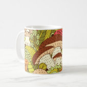 Abstrakter Pilzwald: Kunstmuster Kaffeetasse (Vorderseite Links)