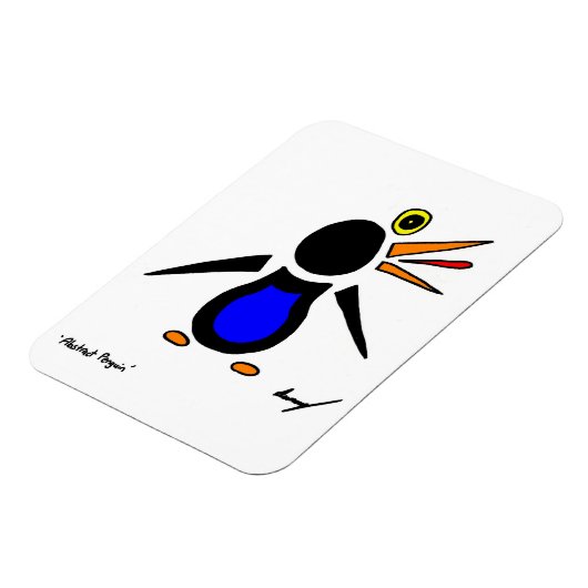 Abstrakter Pinguin Flexible Magnet (Linke Seite)