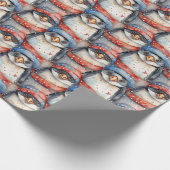 Abstrakter Pinguin Geschenkpapier (Ecke)