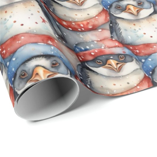 Abstrakter Pinguin Geschenkpapier (Rolleneckpunkt)