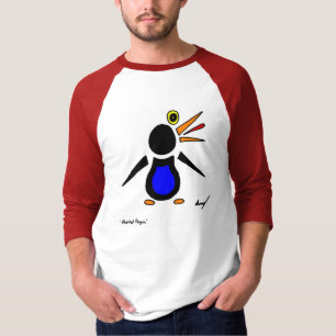 Abstrakter Pinguin Herren Raglan T-Shirt
