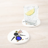 Abstrakter Pinguin-Untersetzer Sandstein Untersetzer (Seite)