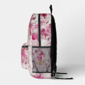 Abstrakter Pink Splash in Aquarellfarben-Mustern Bedruckter Rucksack (Rechts)