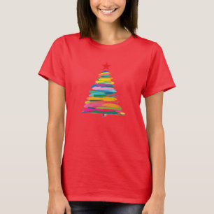 Abstrakter Pinselbaum T-Shirt