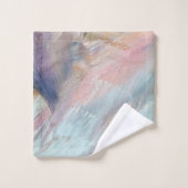 Abstrakter Pinselstrich Badhandtuch Set (Waschlappen)