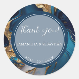 Abstrakter Pinselstrich Blush Gold Kohle Runder Aufkleber