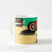 Abstrakter Pinselstrich Floral nahtlos Patternabst Kaffeetasse (Vorderseite Links)