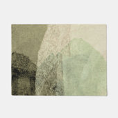 Abstrakter Pinselstrich, grün, schwarz Fußmatte (Vorderseite)