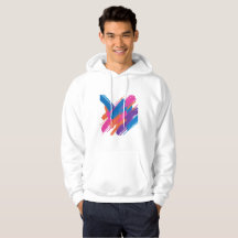 Abstrakter Pinselstrich Hoodie – Lebendige künstle