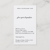 Abstrakter Pinselstrich in Aquarellfarbe Visitenkarte (Rückseite)