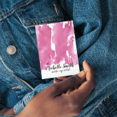 Abstrakter Pinselstrich in Aquarellfarbe Visitenkarte