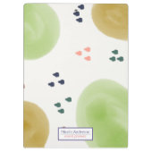 Abstrakter Pinselstrich mit Erdfarbe Klemmbrett (Rückseite)