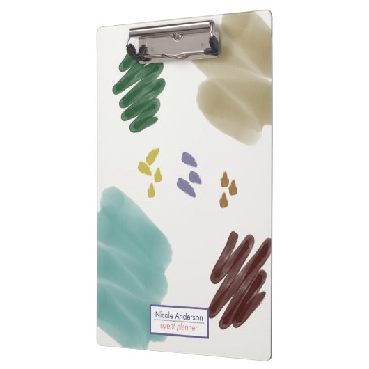 Abstrakter Pinselstrich mit Erdfarbe Klemmbrett (Links)