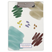 Abstrakter Pinselstrich mit Erdfarbe Klemmbrett (Vorderseite)