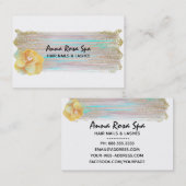 *~* Abstrakter Pinselstrich Streifen Gold Glitzer Visitenkarte (Vorne/Hinten)