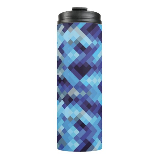  abstrakter Pixelmuster-Hintergrundpixel, abstrakt Thermosbecher (Vorderseite)