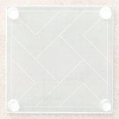 Abstrakter Plan mit geometrischen Formen Glasuntersetzer (Rückseite)