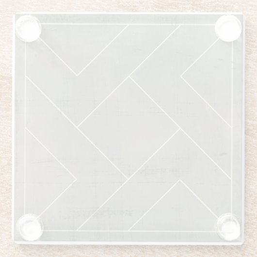 Abstrakter Plan mit geometrischen Formen Glasuntersetzer (Rückseite)