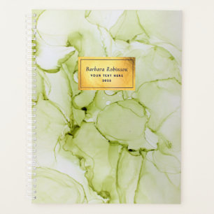 Abstrakter Planer für Green und Gold Foil