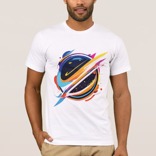 Abstrakter Planet T-Shirt (Vorderseite)