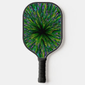 Abstrakter Platz, grüner Blastpalast Pickleball Schläger (Rückseite)