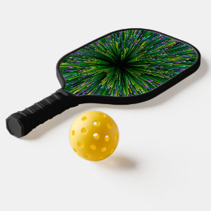 Abstrakter Platz, grüner Blastpalast Pickleball Schläger