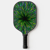Abstrakter Platz, grüner Blastpalast Pickleball Schläger (Vorderseite)