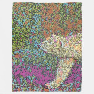 Abstrakter Polar Fleecedecke