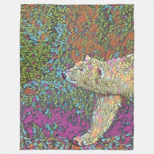 Abstrakter Polar Fleecedecke (Vorderseite)