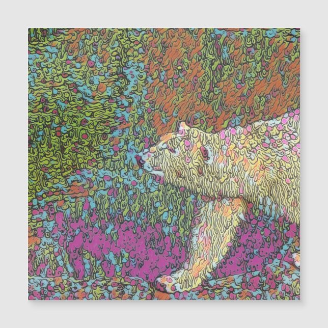 Abstrakter Polar Magnetkarte (Vorderseite)