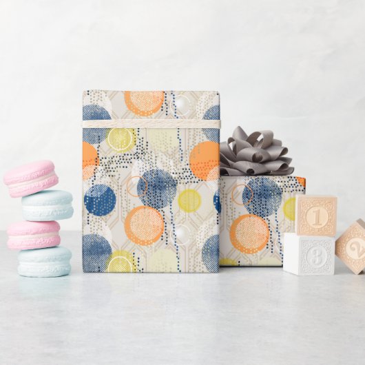 Abstrakter Polka-Punkt Geschenkpapier (Babyparty)