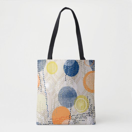 Abstrakter Polka-Punkt Tasche (Vorderseite)