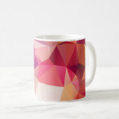 Abstrakter Poly-Hintergrund, Geometrie-Dreieck, m Kaffeetasse (VorderseiteRechts)