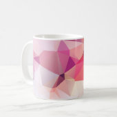 Abstrakter Poly-Hintergrund, Geometrie-Dreieck, m Kaffeetasse (Vorderseite Links)