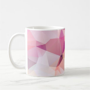 Abstrakter Poly-Hintergrund, Geometrie-Dreieck, m Kaffeetasse