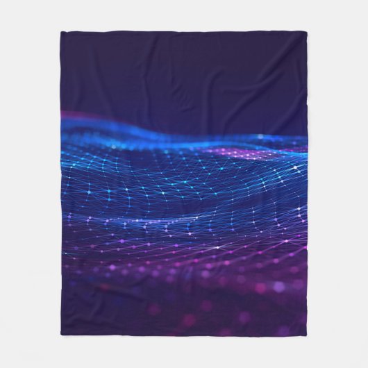 Abstrakter polygonaler Raum Low-Poly dunkler Hinte Fleecedecke (Vorderseite)
