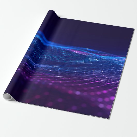Abstrakter Polygonraum mit dunklem Poly-Hintergrun Geschenkpapier (Ungerollt)