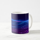 Abstrakter Polygonraum mit dunklem Poly-Hintergrun Kaffeetasse (VorderseiteRechts)