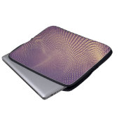 Abstrakter Polygonraum mit dunklem Poly-Hintergrun Laptopschutzhülle (Vorne Knopf)