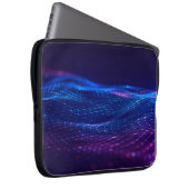 Abstrakter Polygonraum mit dunklem Poly-Hintergrun Laptopschutzhülle (Vorne Rechts)