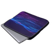 Abstrakter Polygonraum mit dunklem Poly-Hintergrun Laptopschutzhülle (Vorne Knopf)