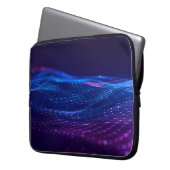 Abstrakter Polygonraum mit dunklem Poly-Hintergrun Laptopschutzhülle (Vorderseite Links)