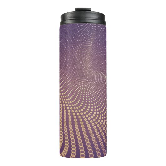 Abstrakter Polygonraum mit dunklem Poly-Hintergrun Thermosbecher (Vorderseite)