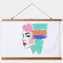 Abstrakter Pop Art Frauenfilm