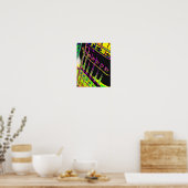 Abstrakter Pop Art Gitarre Poster Man Cave Deco (Küche)