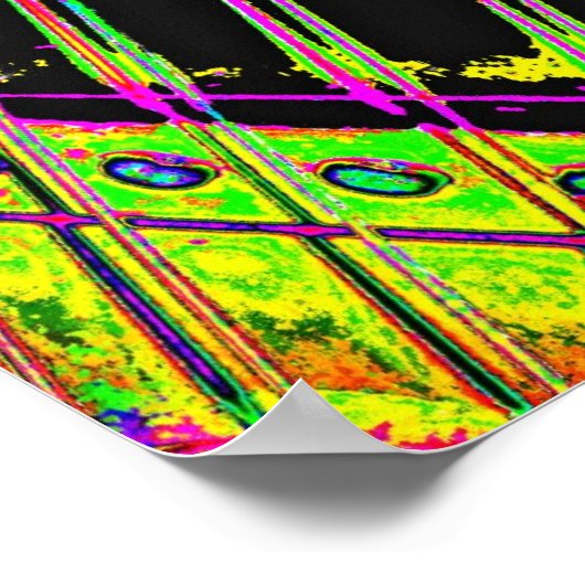 Abstrakter Pop Art Gitarre Poster Man Cave Deco (Ecke)